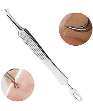 Blackhead Acne Remover Tweezers Double Headed Steel Whitehead Comedone Bend Clip Professional and Attractive - Buy Online on GoSupps.com
