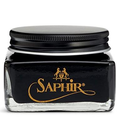 Saphir Medaille d'Or Pommadier Cream 75ml  Natural Cream Leather Shoe Polish, Leather Conditioner for Boots, Handbags Black