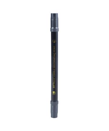 Food Coloring Pens Color Double Sided Edible Food Coloring Marker with Fine and Thick Tip Food Grade Marker Black