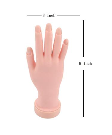 Set of 2 Flexible Practice Hands for Acrylic Nails | Nail Art Training Mannequin Hands for Fake Nails - Buy Online on GoSupps.com