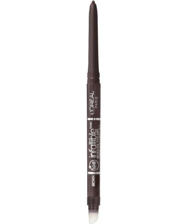L'Oreal Paris Makeup Infallible Never Fail Original Mechanical Pencil Eyeliner with Built in Sharpener  Brown  0.008 oz. Brown 1 Pack