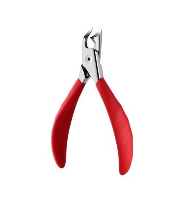 Stainless Steel Nail Clippers Thick and Hard Nail Clippers Professional Tools for Feet Toes (Color : Red)