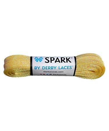 Derby Laces Lemon Yellow Spark Shoelace for Shoes, Skates, Boots, Roller Derby, Hockey and Ice Skates 45 Inch / 114 cm