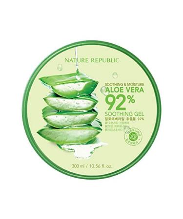 Nature Republic New Soothing & Moisture Aloe Vera 92% Gel  10.56 Fl Oz 10.56 Fl Oz (Pack of 1) GEL
