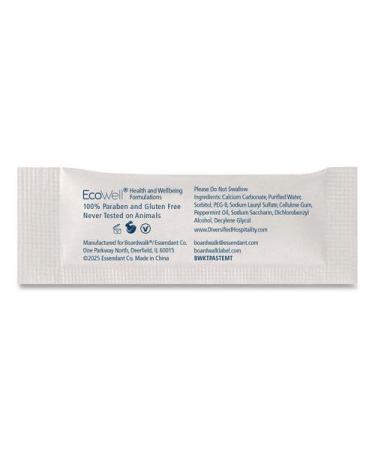 Boardwalk Single Use Toothpaste Packets Case of 1000 Peppermint Whitening 100% Paraben & Gluten-Free Vegan and 100% Cruelty Free Fluoride-Feee - Buy Online on GoSupps.com