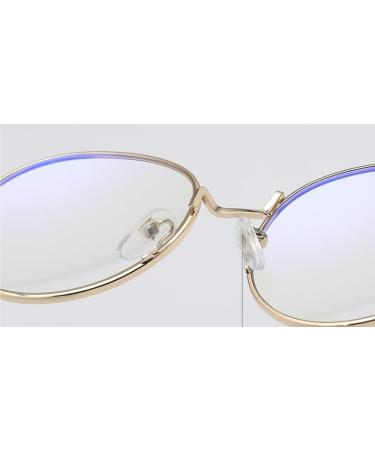 Buy Metal Eyeglasses for Reading | Anti Eye Strain & Blue Light Protection | Stylish Round Flat Mirror +200 Black-Silver - Buy Online on GoSupps.com