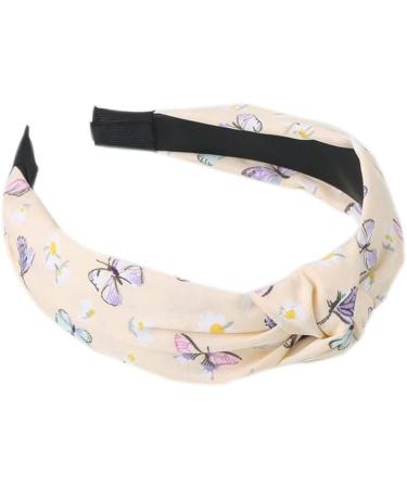 Headbands for Women's Hair Flower Printed Fabric Hair Band Elastic Knot Head band Hair Accessories for Women Girl (6SmallButterfly) - Buy Online on GoSupps.com