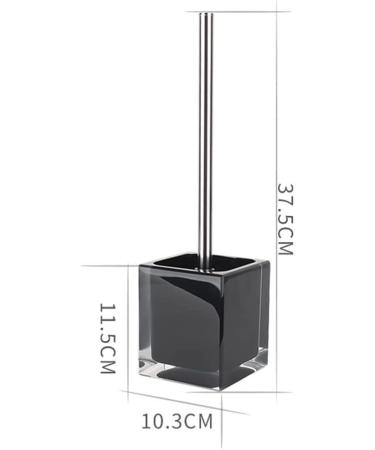 Compact Size Toilet Bowl Brush and Holder with Stainless Steel Handle Small Size Resin Holder Space Saving for Storage - Buy Online on GoSupps.com