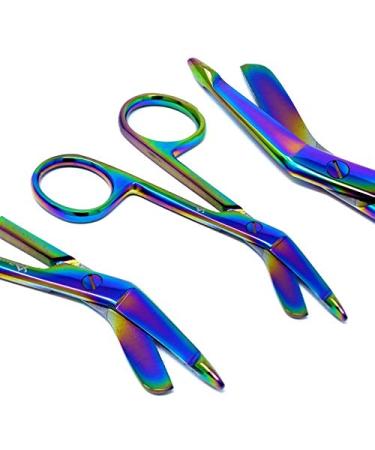 Medical and Nursing Multi Rainbow Color Bandage Scissors 3.5