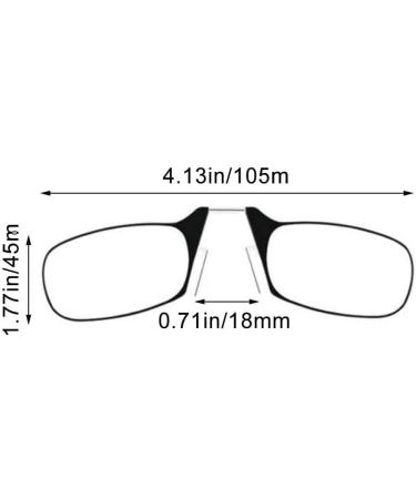 Buy Lipfer Armless Nose Clip Reading Glasses - Slim Ultra Thin Portable Mini Readers for Men & Women - Perfect for Travel & Everyday Use - Buy Online on GoSupps.com
