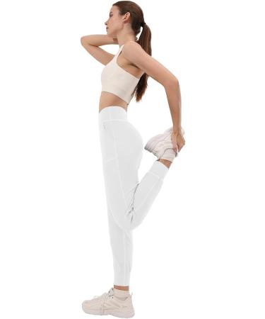 Rosemmetti Women's High Waist Tapered Joggers - White | Perfect for Workout, Yoga, and Running - Buy Online on GoSupps.com