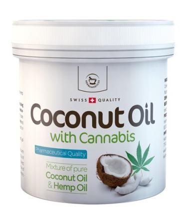 Coconut oil with hemp for skin use - 250 ml.