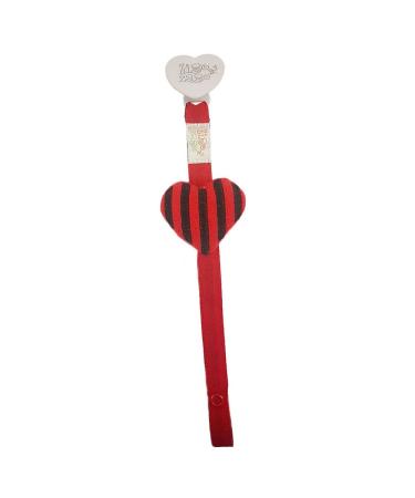 Zigozago - Pacifier chain black and red heart