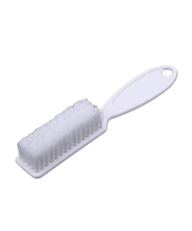 Dyscn cleaning nail brush grip scrub brush plastic brush with soft bristles for manicure pedicure women children nail accessories white