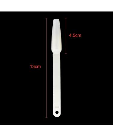 2 Sets of 100 Clear Coffin Ballerina Fan Shape Nail Art Tips Display with Metal Split Ring Holder NT080 - Buy Online on GoSupps.com