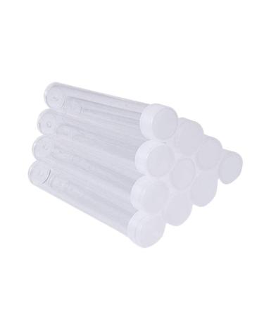 Supvox 100pcs plastic test tubes with screw cap transparent reusable bottles for glitter cosmetics