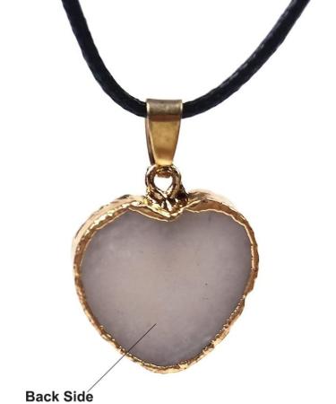 Natural White Crystal Cluster Love Heart Shaped Pendant Gold Edge Gemstone Crystals Electroplating Handmade Suitable for Furniture Decoration Stone Crystal Reiki (Color : Deep Blue) - Buy Online on GoSupps.com