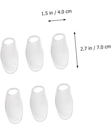 Healeved 6 Pairs Silicone Toe Sleeves & Toe Spacers - Toe Straightener & Separator for Hammer Toe, Bunion & Foot Valgus - White Corn Protector - Buy Online on GoSupps.com