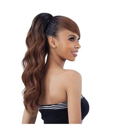 LOOSE DEEP SWOOP SIDE BANG (1B Off Black) - Freetress Equal Synthetic Drawstring Bang & Ponytail - Buy Online on GoSupps.com
