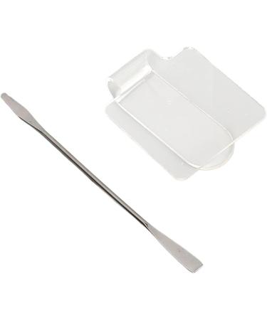 Cosmetic Acrylic Mixing Palette - Transparent Mixing Tray & Spatula Set for Makeup & Nail Art | International Shipping - Buy Online on GoSupps.com