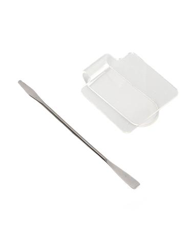 Buy Transparent Cosmetic Acrylic Mixing Palette & Spatula Set for Nail Art | Best Makeup Mixing Tools - Buy Online on GoSupps.com