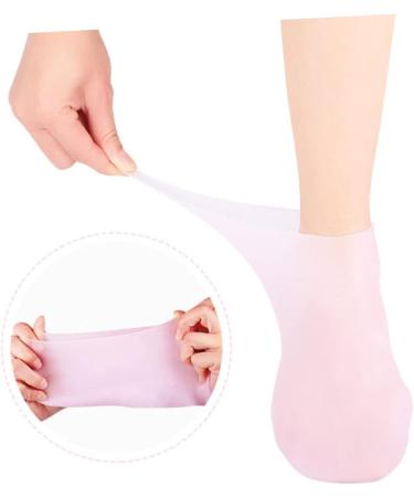 minkissy 3 Pairs Sock Exfoliating Titanium Ear Pick Beauty Care Essential Oil Silicone Gel Spa Moisturizing Cotton Gel Booties Moisturizing Heel Sleeves High Heel Cosmetic Sebs Pink Miss - Buy Online on GoSupps.com