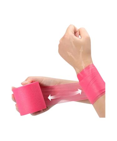 Pink Sports Athletic Foam Tape Pre Wrap Athletic Tape for Ankles Wrists Hands and Knees- 2.75"x30 Yards