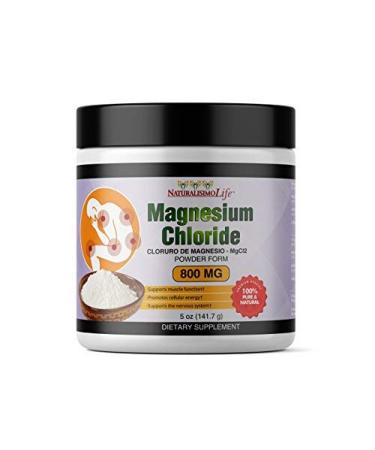 Cloruro de Magnesio Magnesium Chloride 5oz (141.7g) 800mg measuring scoop inside 177 servings
