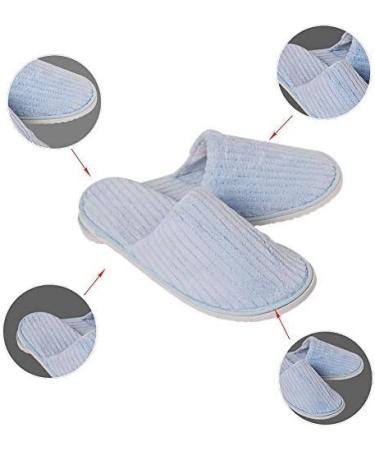 Zjone 5 Pairs Disposable Guest Slippers - Universal Size Coral Fleece Hotel & Party Shoes - Buy Online on GoSupps.com