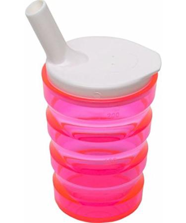 Pflegehome24 drinking cup - leak-proof - 1 piece (transparent-pink)