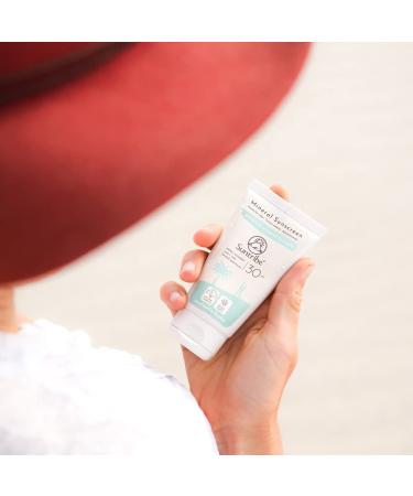 Suntribe Mineral Organic Sunscreen SPF 30 - Reef Safe Waterproof Zinc Oxide Formula for Face & Body - 60ml - Eco-Friendly 8 Ingredients - Buy Online on GoSupps.com