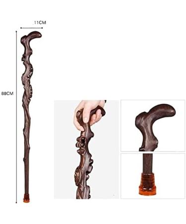 Wooden Walking Stick Solid Cane Walking Stick Crutch Elderly Walking Sticks Walking Sticks Ebony Wooden Crutches Slip Elderly Walking Crafts - Buy Online on GoSupps.com