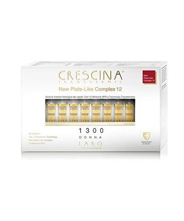 LABO CRESCINA TRANSDERMIC NEW PLATE-LIKE COMPLETE 12 Growth 1300 Ladies 20 Ampoules