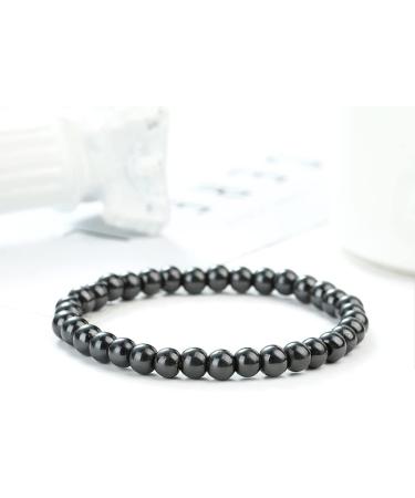 Eumenides Magnetic Bracelet for Women - Hematite Antistatic & Anti-Fatigue Jewelry | Improve Sleep & Relieve Joint Pain - Set of 2 6mm - Buy Online on GoSupps.com