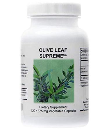 Supreme Nutrition Olive Leaf Supreme, 120 Pure 375 mg Capsules | 750 mg per Serving