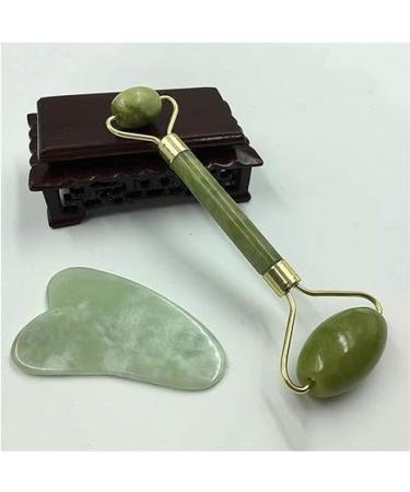 Generic Facial Massager Jade Roller & Gua Sha Tool Natural Himalayan Stone for Face Neck Healing Skin Wrinkles & Serum Application - Buy Online on GoSupps.com