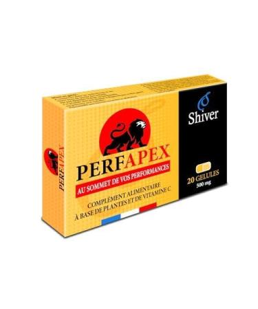 PERFAPEX - 20 Capsules for Strength Endurance Energy Recovery | Regenerated Strength | Maca Tribulus Ganoderma Guarana Ginseng Cinnamon Vitamin C - Shiver