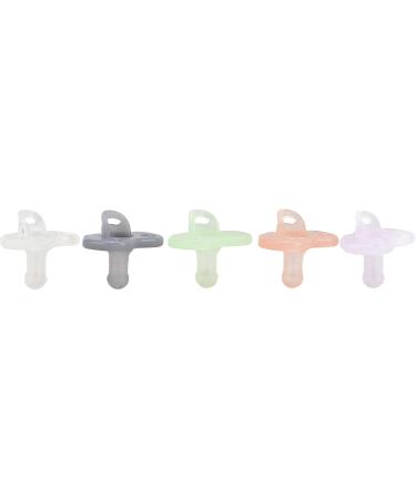 Baby Silicone Pacifier 5 Pieces Bite Resistant Washable Portable Silicone Pacifier for Baby Type 1 - Buy Online on GoSupps.com