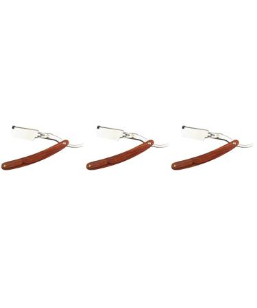 Fomiyes 3st mquinas de afeitar para hombres men shaver baler shaver for men razor for men shave shave radoras para hombres wooden handle mahogany handle mahogany man mediumx3pcs as shown