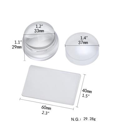 Tixiyu Clear Silicone Jelly Stamper - Nail Art Stamp Set with Lid & Schaber | Transparent Stamping Tools for Professionals - Buy Online on GoSupps.com