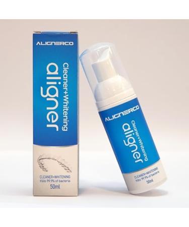 ALIGNERCO White Foam On-The-Go Clear Retainer Cleaner. Eliminates Bacteria Whitens Teeth & Fights Bad Breath