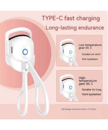 Heated Eyelash Curler with Brush, Comb, and Carry Bag - Electric Lash Curler in White - Buy Online on GoSupps.com