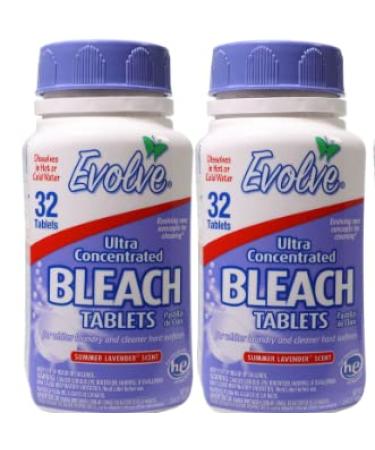 Evolve Concentrated Bleach Tablets - 32-ct (Pack of 2 Original Scent) (Summer Lavender) 2 Summer Lavender