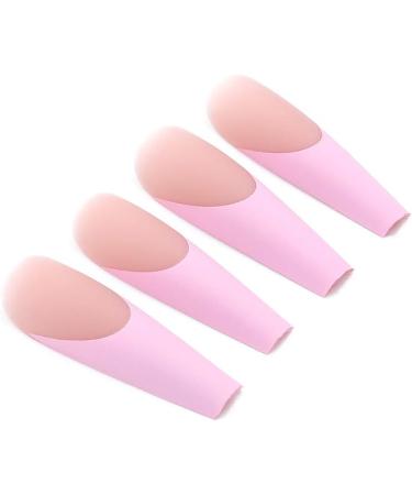 Coffin False Nails Long Fake Nails Pink Crystal Ballerina Acrylic Press on Nails Full Cover Stick on Nails 24pcs for Women and Girls 1 count (Pack of 1) Pink - Buy Online on GoSupps.com