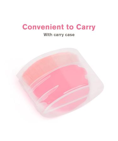 Auauy Foundation Brush - Flat Seamless Makeup Brush with Storage Box | Portable Blush Brush in Rose - Ideal for Liquid Foundation & Seamless Application - Buy Online on GoSupps.com