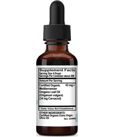 Kovite Organic Oregano Oil 80% Liquid Extract - 1 oz - Buy Online on GoSupps.com