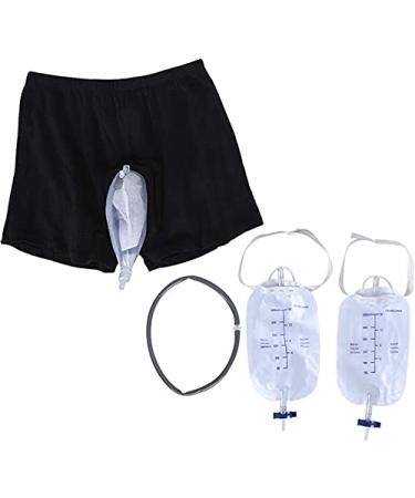 Urine Bag For Bedridden Elderly And Disabled Men Urinal Pee Holder Wearable Urine Bag Incontinence Underwear With Urine Bags Easy To Carry (Size : Small)