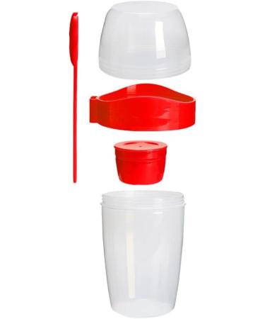 4 Pi ces de Tasse S re avec Cuill re Shaker pour Repas Di t tique Tasse Salade Portable avec Cuill re Bouteille Pratique pour Les Activit s de Plein Air - Buy Online on GoSupps.com