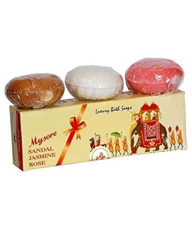 Buy Jasmine and Rose Soap - Sandal Scent 450g (Pack of 3) | International Shipping Available - Buy Online on GoSupps.com