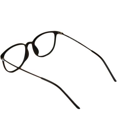 Koosufa Classic Retro Glasses Frames for Men & Women - Ultra Light Thin Panto Nerd Glasses with Case - Stylish TR90 Black Frames - Buy Online on GoSupps.com